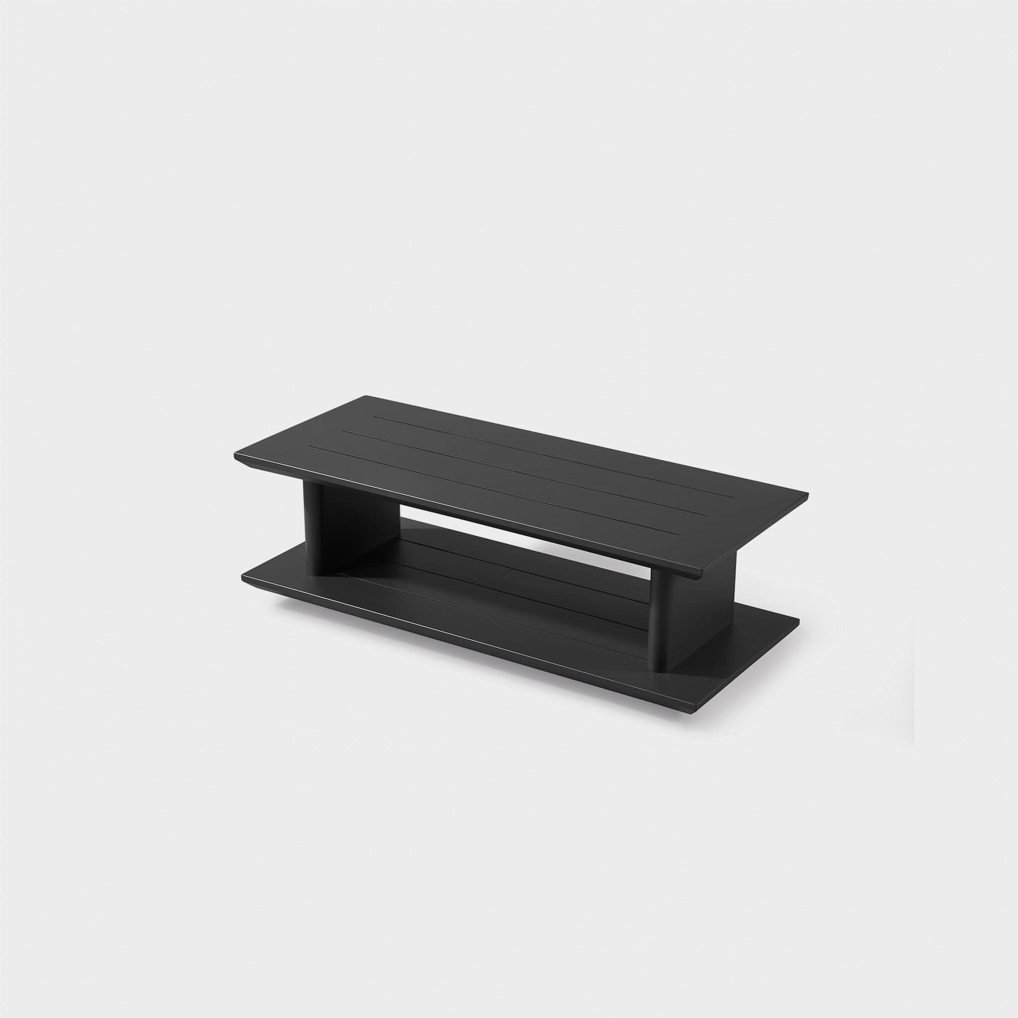 Santorini Outdoor Slatted Rectangle Side Table