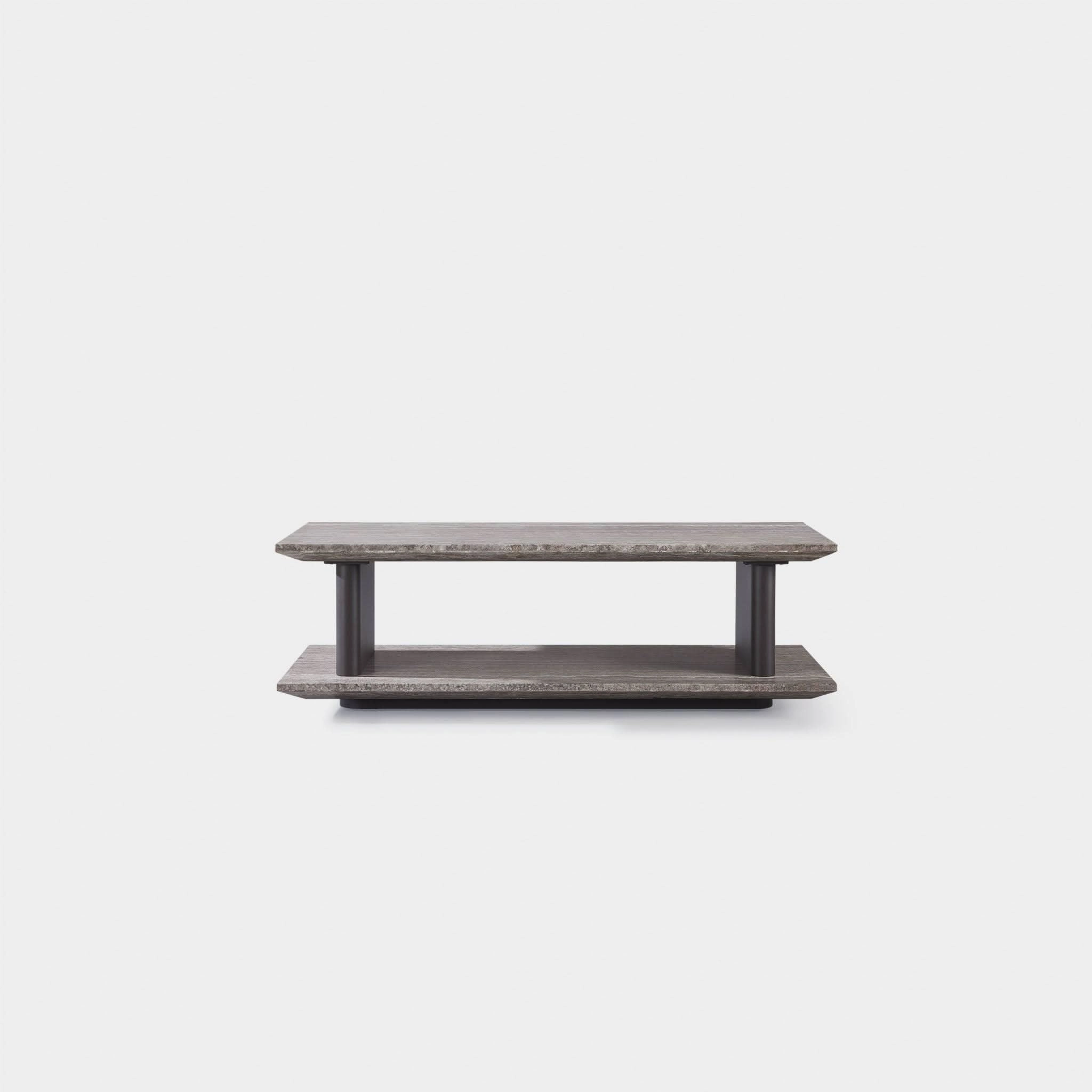 Santorini Outdoor Stone Rectangle Side Table