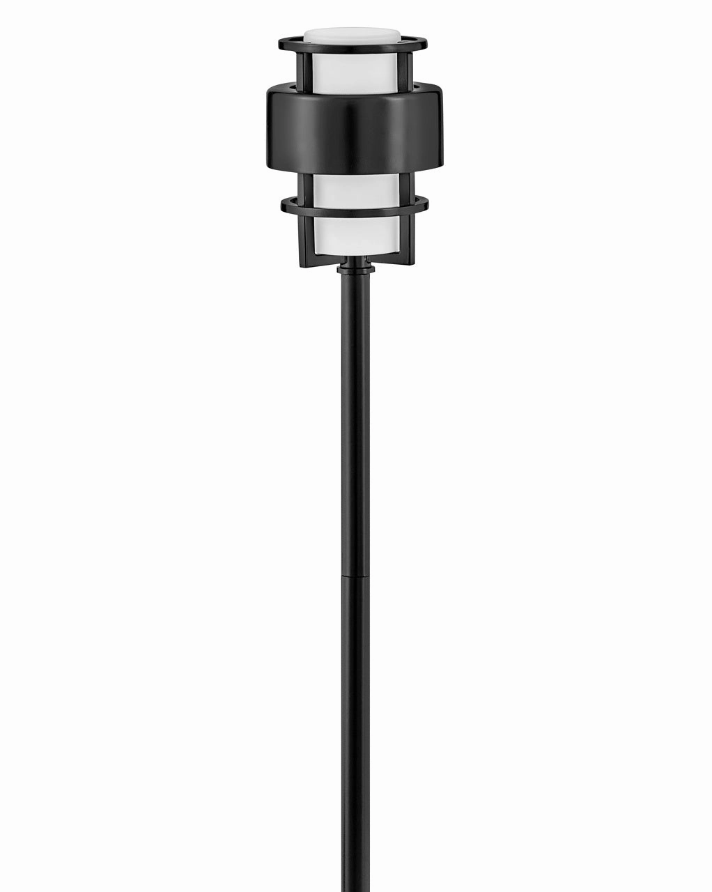 Saturn LED Path Light Satin BlackDecorative outdoor post lights