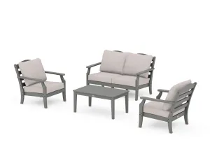 Savannah 4-Piece Deep Seating Set with Loveseatoutdoor patio dining furniture set