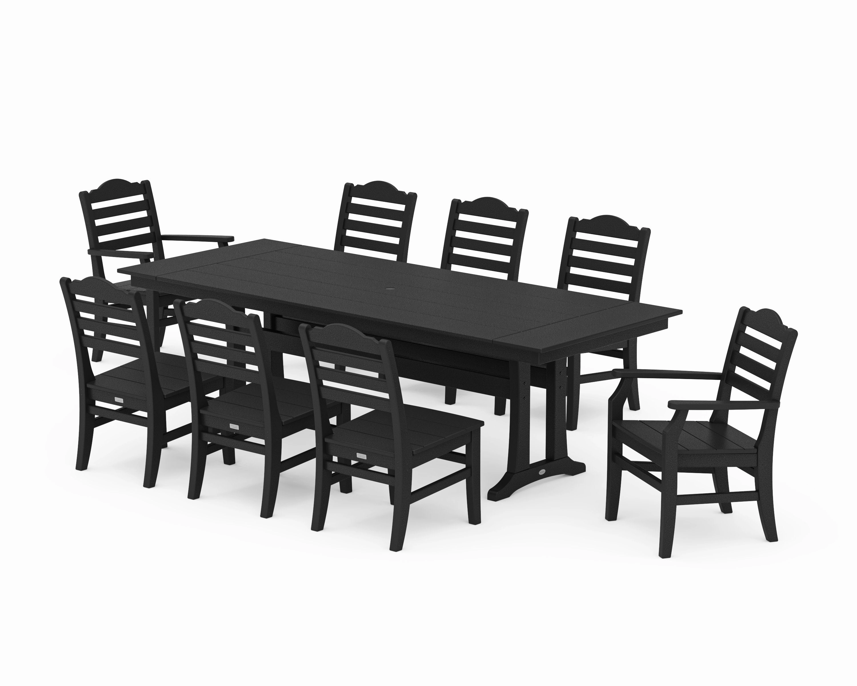 Savannah 9-Piece Farmhouse Dining Set with Trestle Legs