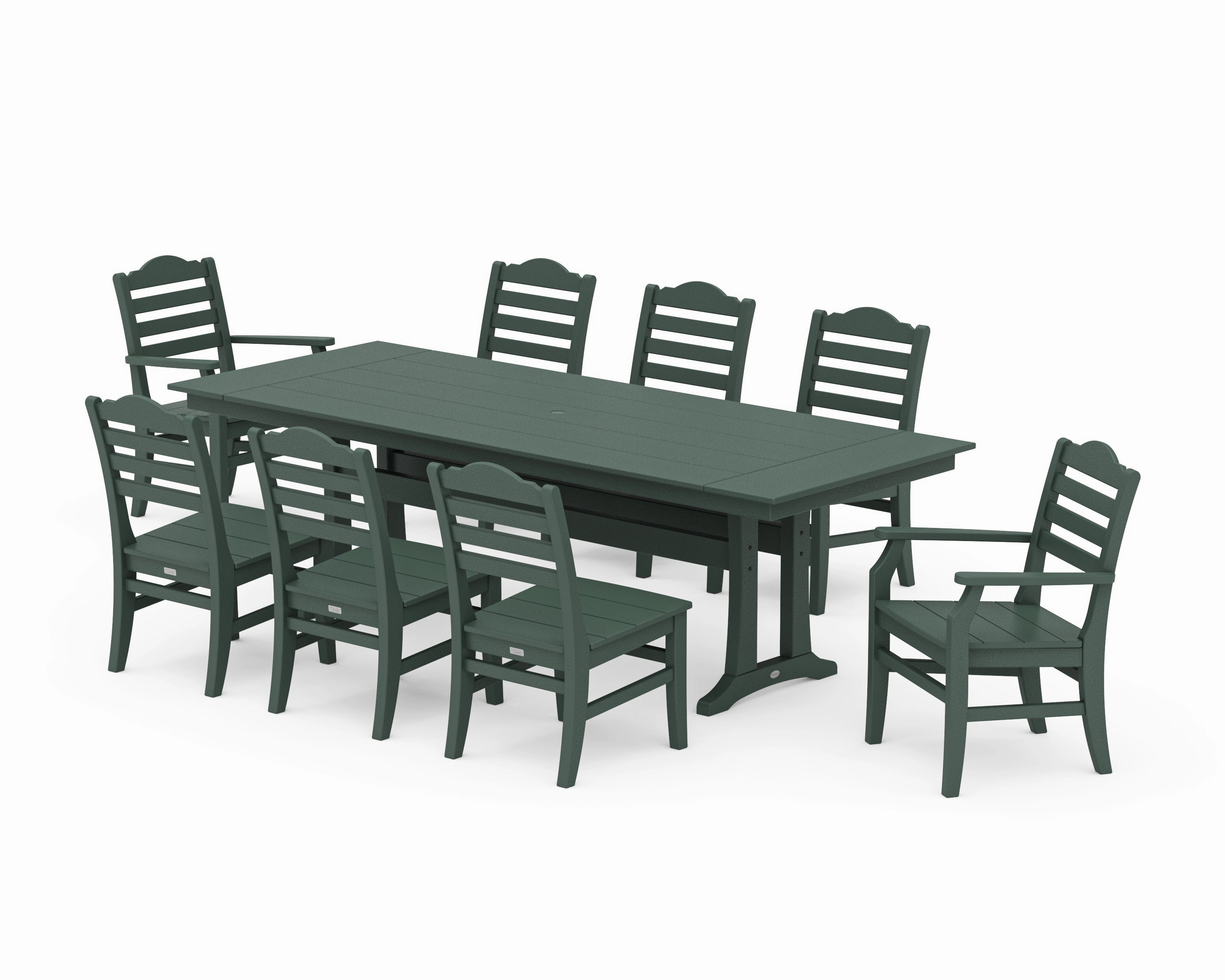 Savannah 9-Piece Farmhouse Dining Set with Trestle Legs