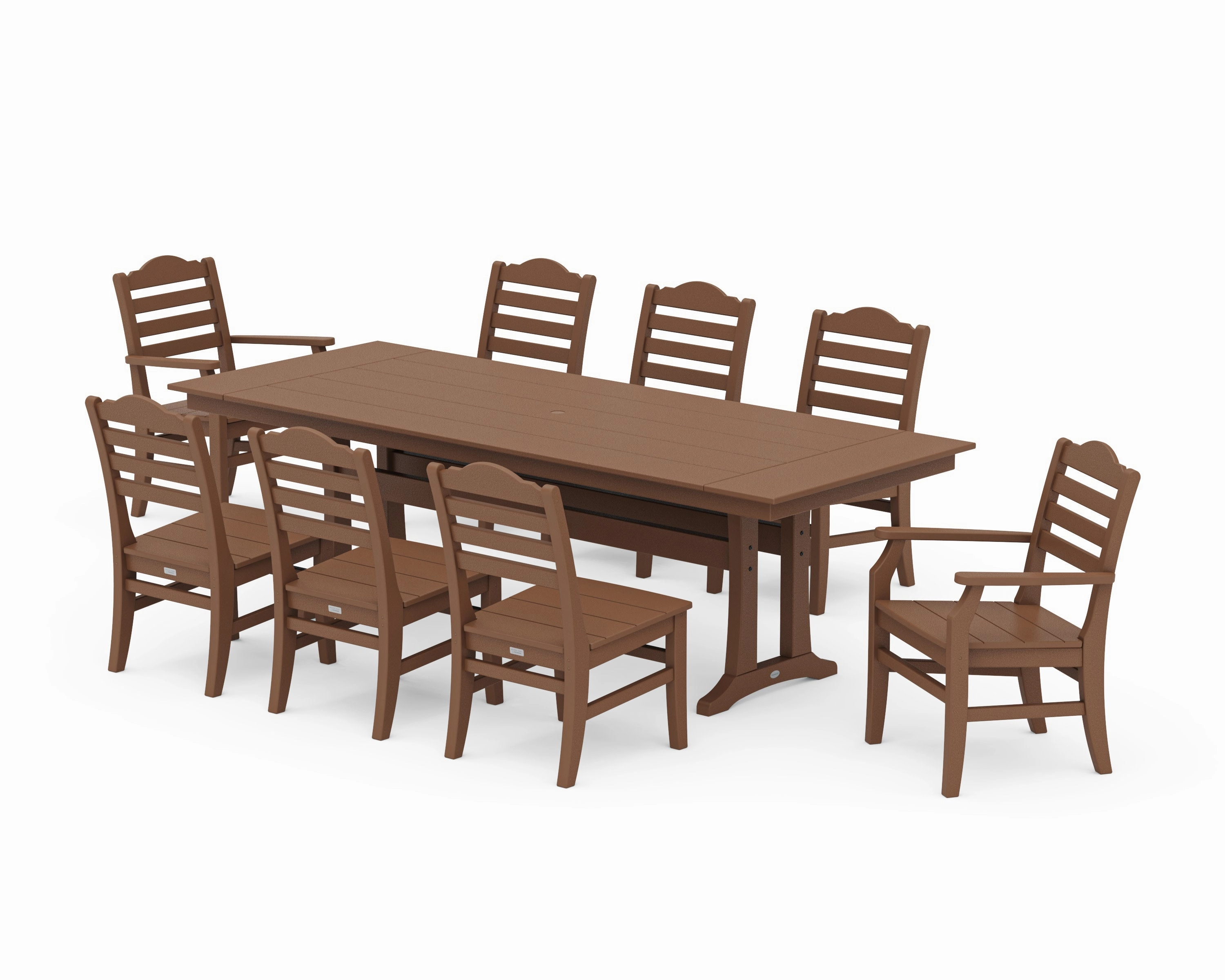 Savannah 9-Piece Farmhouse Dining Set with Trestle Legs