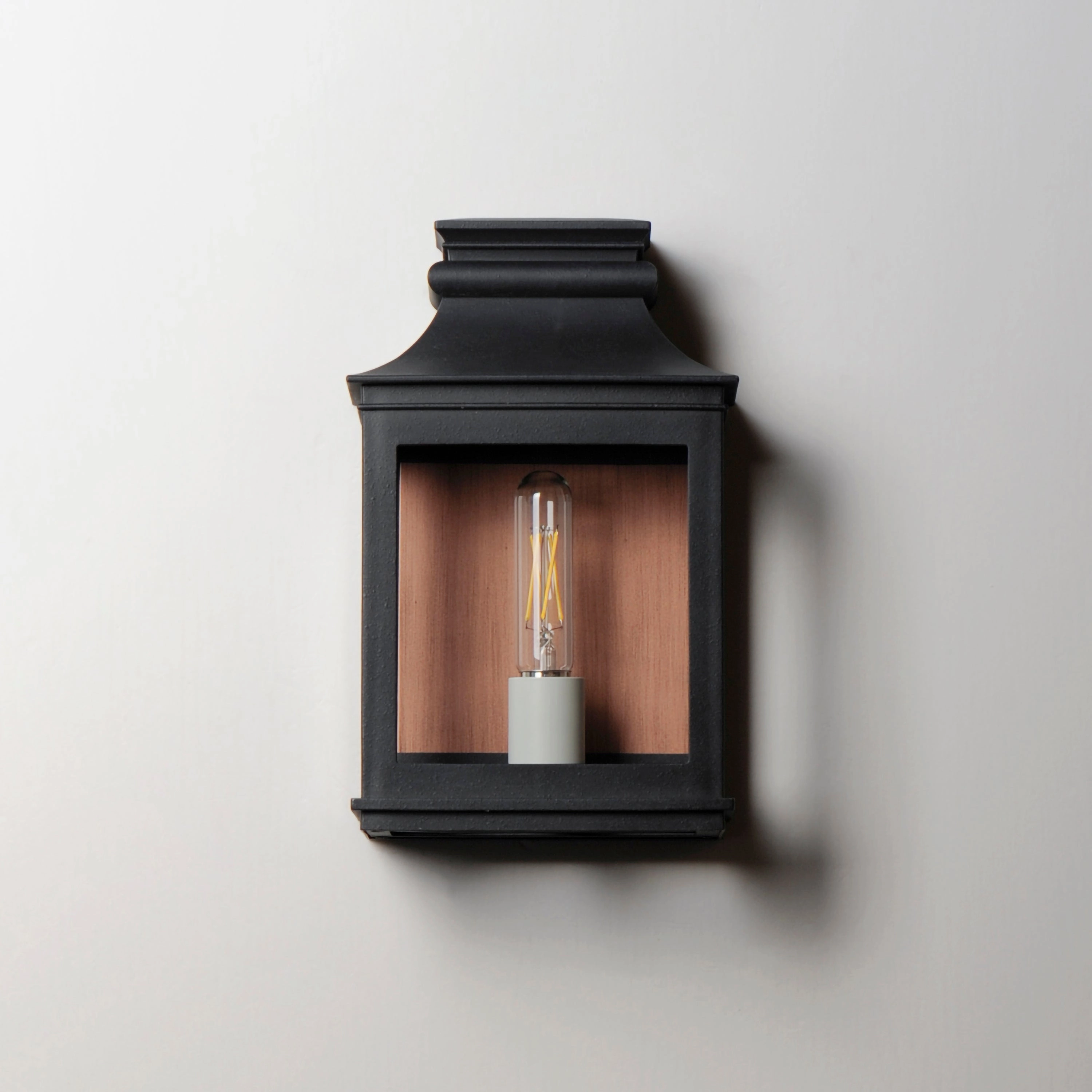 Savannah VX One Light Outdoor Wall Sconce Antique Copper / Black Oxide
