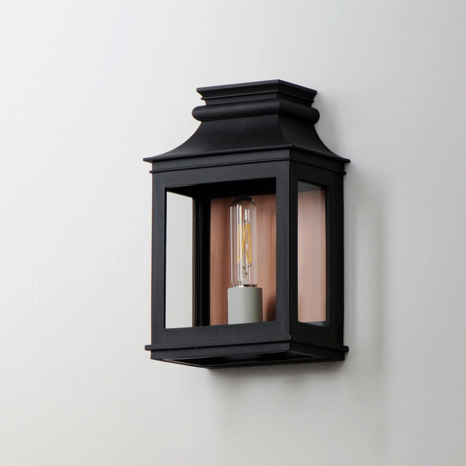 Savannah VX One Light Outdoor Wall Sconce Antique Copper / Black Oxide