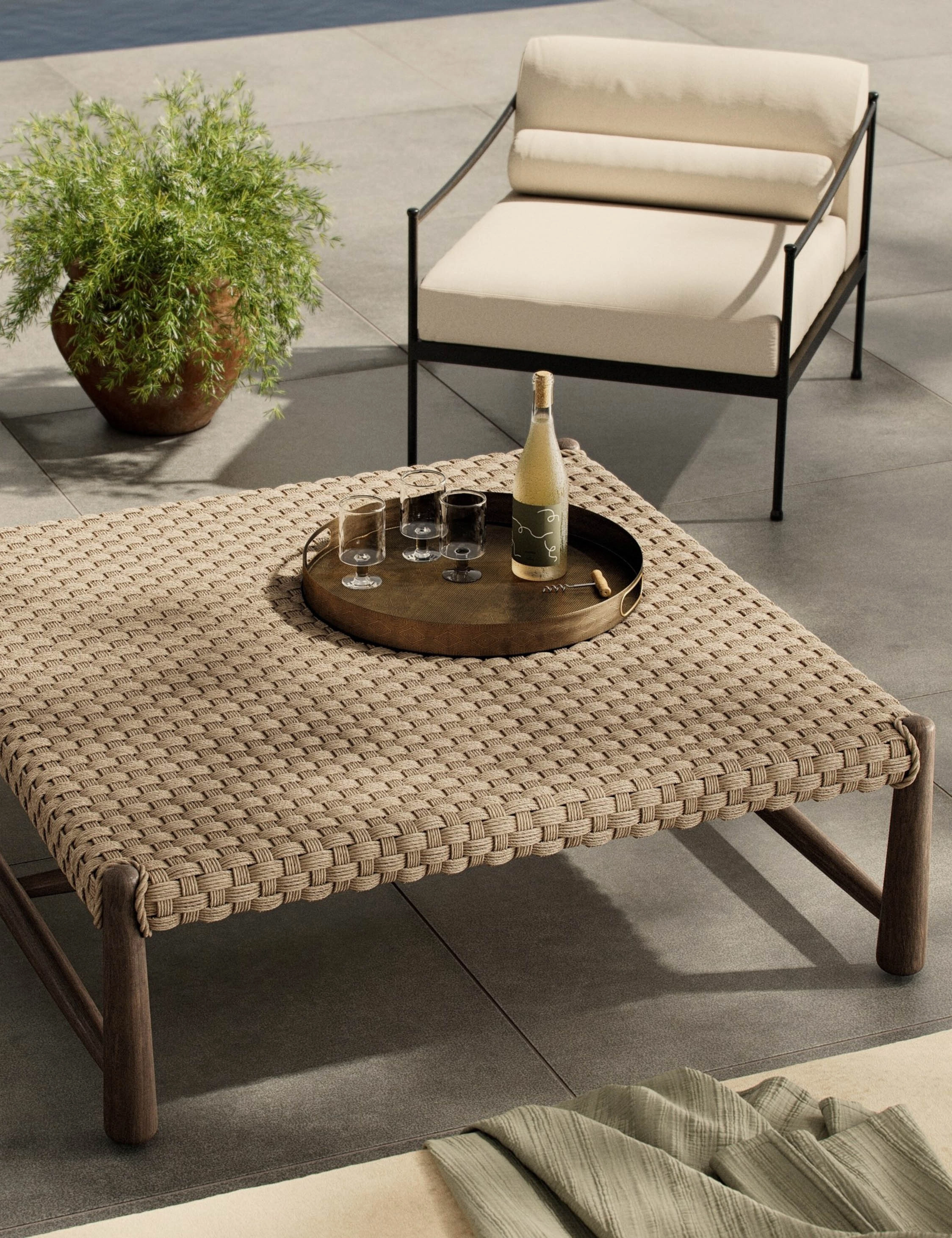 Savio Indoor / Outdoor Square Coffee Table by Amber Lewis x Four Hands