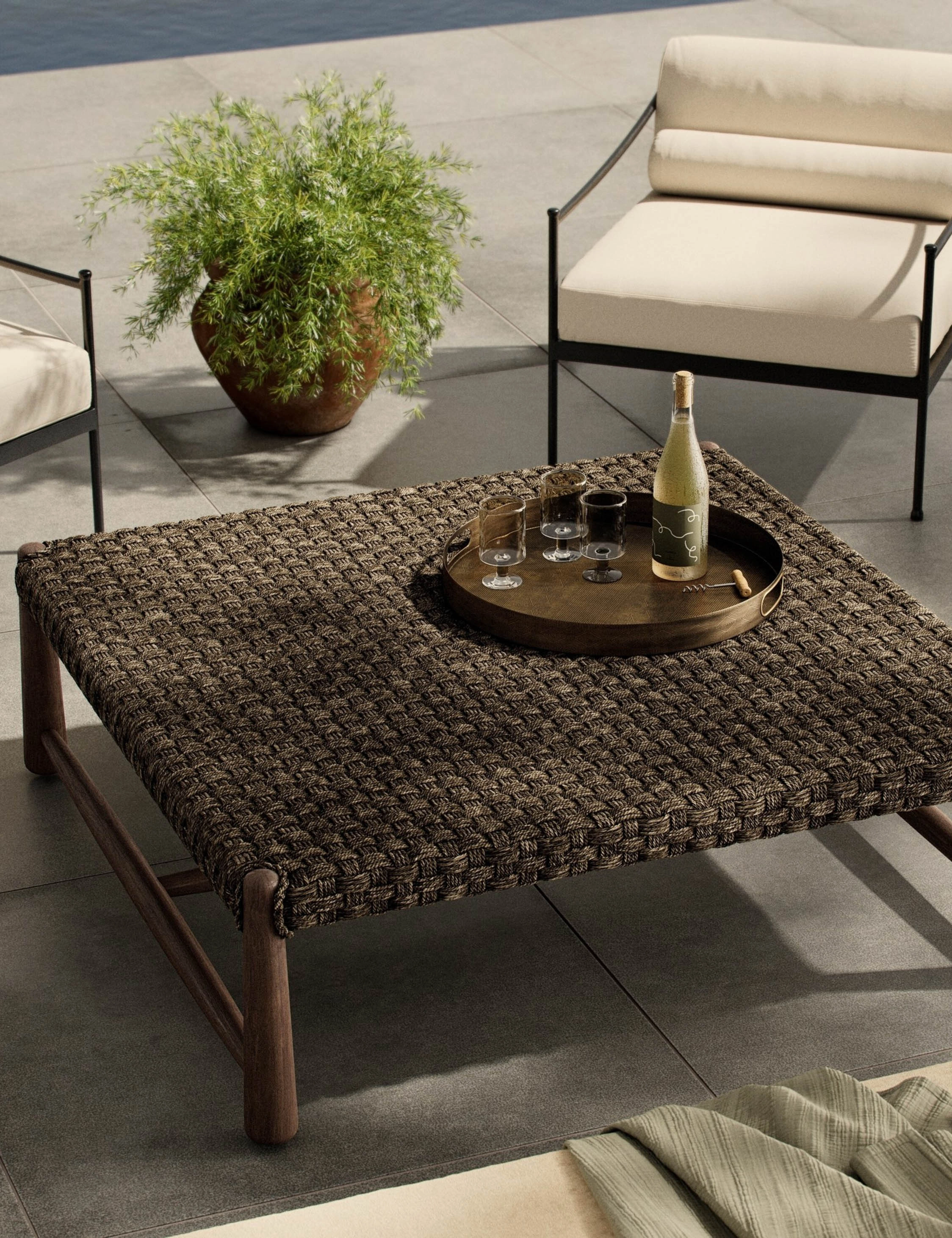 Savio Indoor / Outdoor Square Coffee Table by Amber Lewis x Four Handsoutdoor patio furniture set