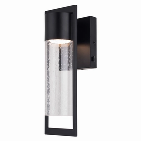 Sawyer LED Outdoor Wall Light Matte BlackOutdoor wall sconces with motion sensor