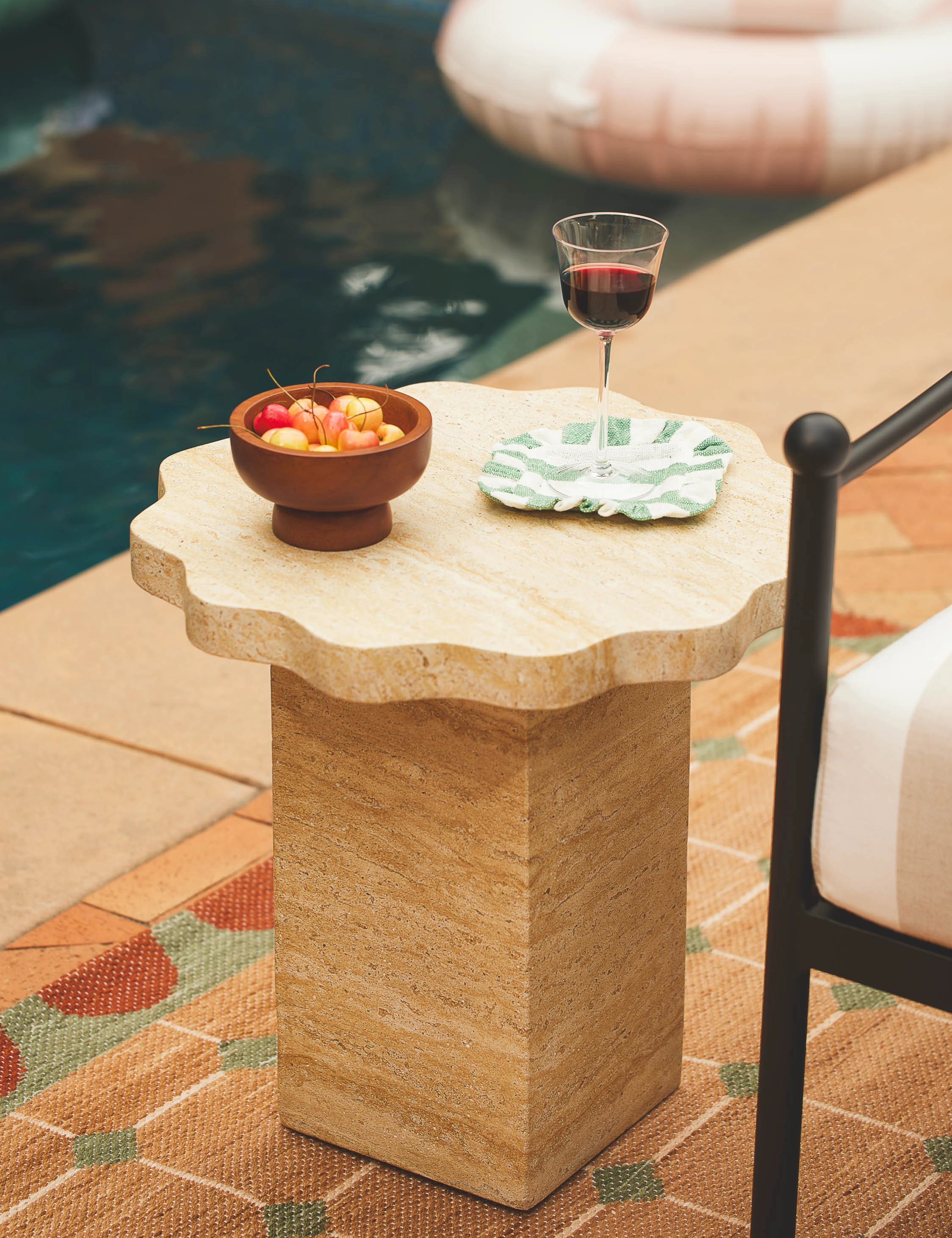 Scalloped Indoor / Outdoor Side Table by Sarah Sherman Samuel