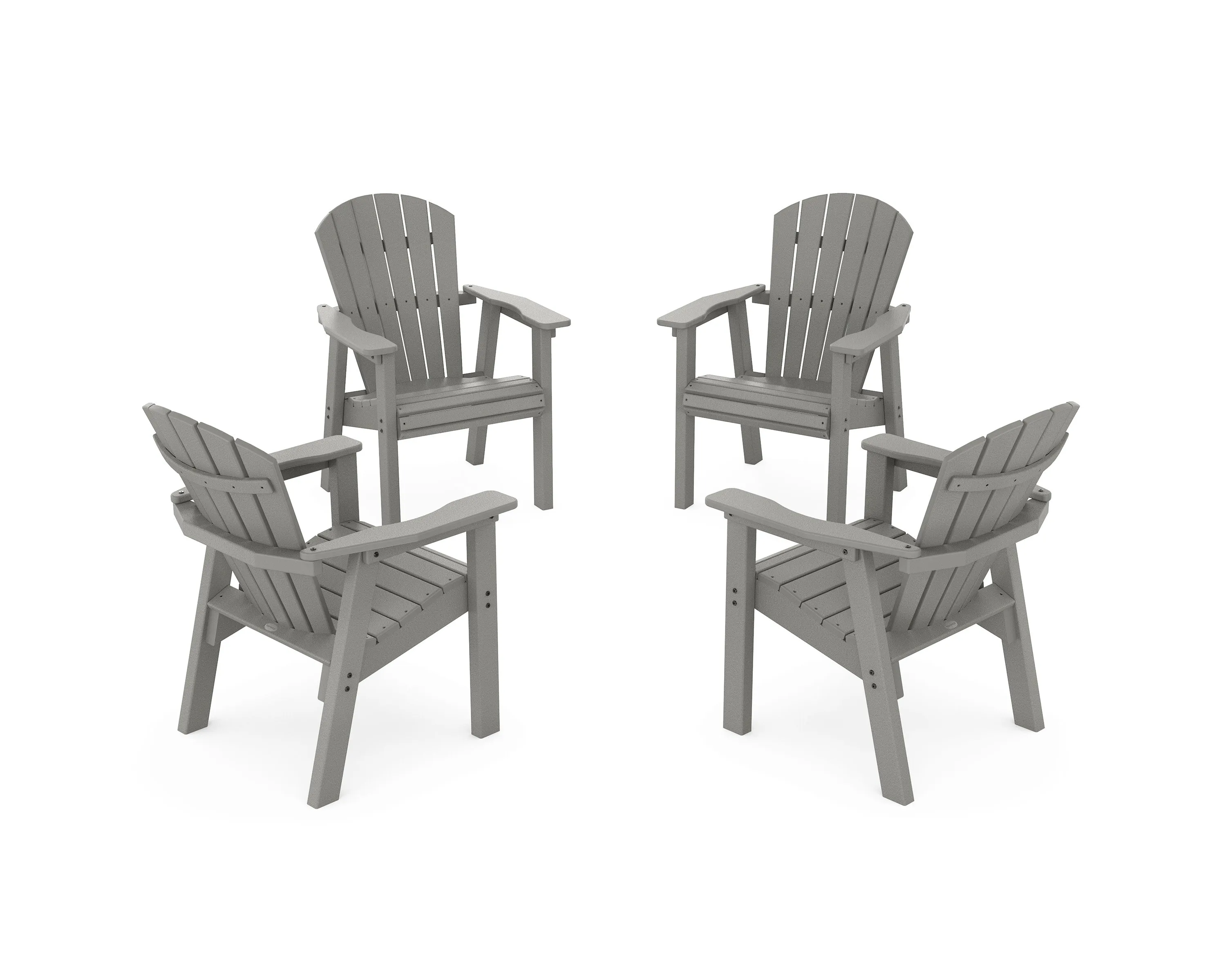 Seashell 4-Piece Upright Adirondack Conversation Setoutdoor patio dining furniture set