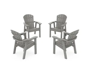 Seashell 4-Piece Upright Adirondack Conversation Setoutdoor patio dining furniture set