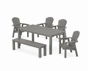 Seashell 6-Piece Parsons Dining Set with Benchoutdoor patio furniture set