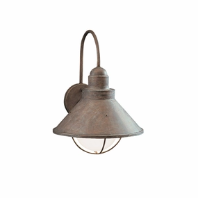 Seaside One Light Outdoor Wall Mount Olde BrickOutdoor wall sconces with motion sensor