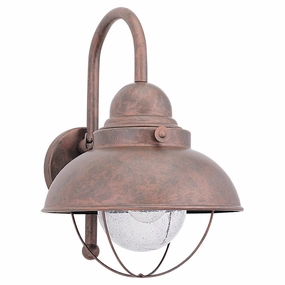 Sebring One Light Outdoor Wall Lantern Weathered CopperOutdoor wall sconces with motion sensor