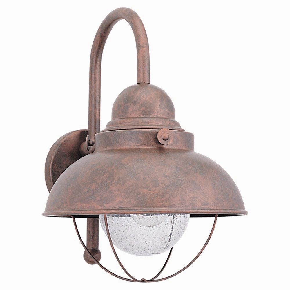 Sebring One Light Outdoor Wall Lantern Weathered CopperOutdoor wall sconces with motion sensor