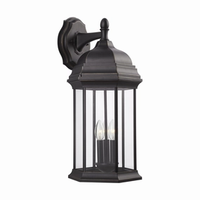 Sevier Three Light Outdoor Wall Lantern Antique BronzeOutdoor wall sconces with motion sensor