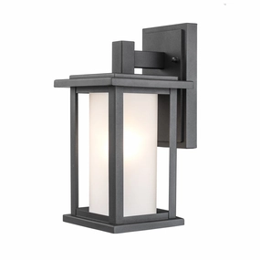 Shaakar One Light Outdoor Wall Mount BlackOutdoor wall sconces with motion sensor