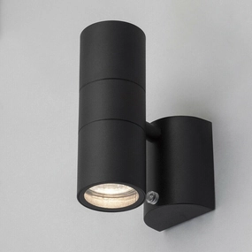 SHARON - CGC Black Dual Outdoor Wall Spotlight With Photocell SensorWeatherproof outdoor lighting