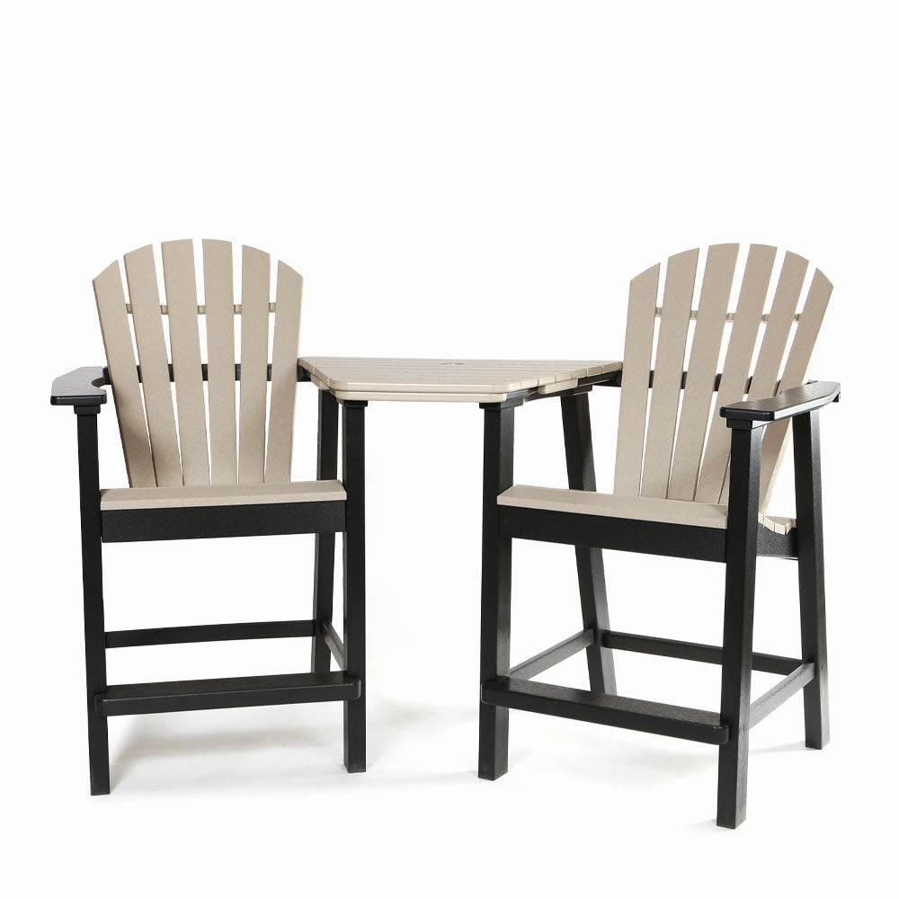 Shellback Balcony Stool SetHDPE eco-friendly polywood furniture set