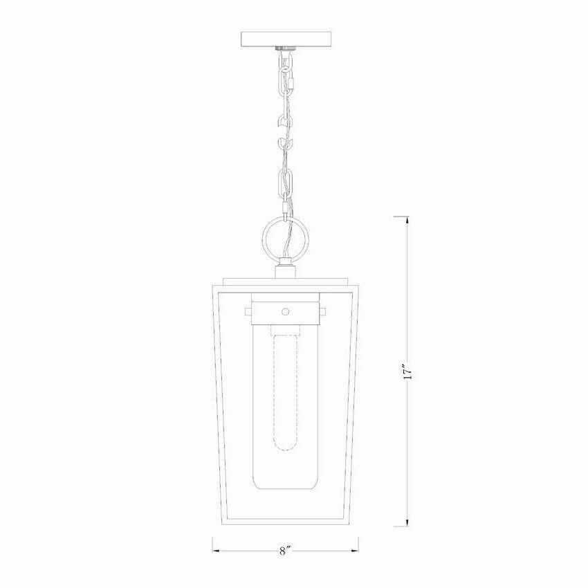 Sheridan 1-Light 8" Outdoor Pendant