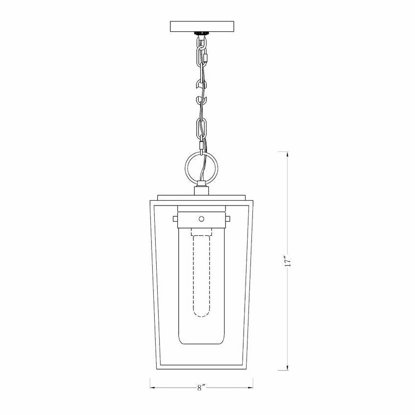 Sheridan 1-Light 8" Outdoor Pendant