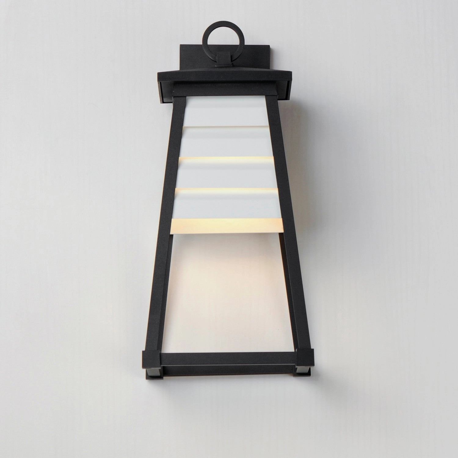 Shutters One Light Outdoor Wall Sconce White / Black