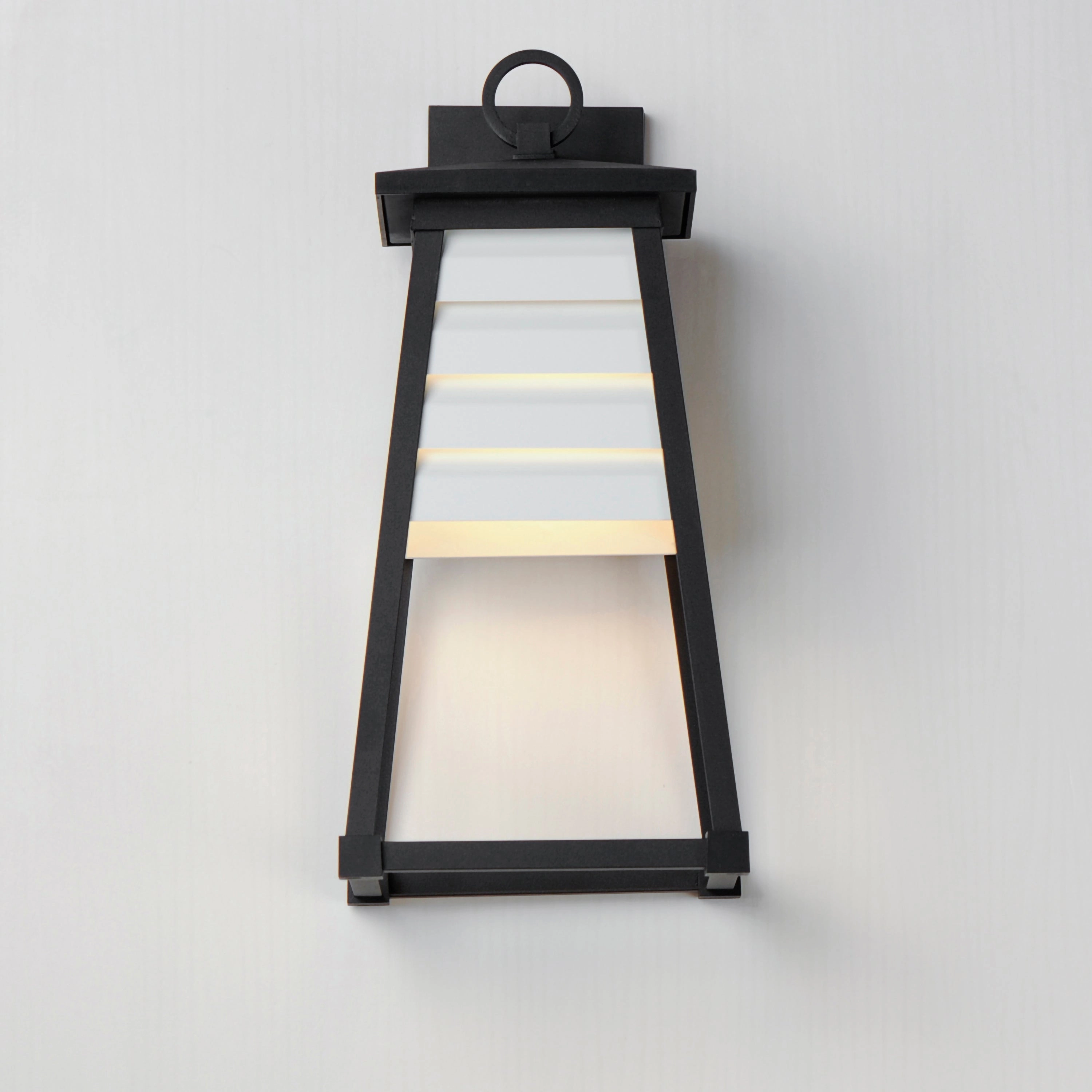Shutters One Light Outdoor Wall Sconce White / Black