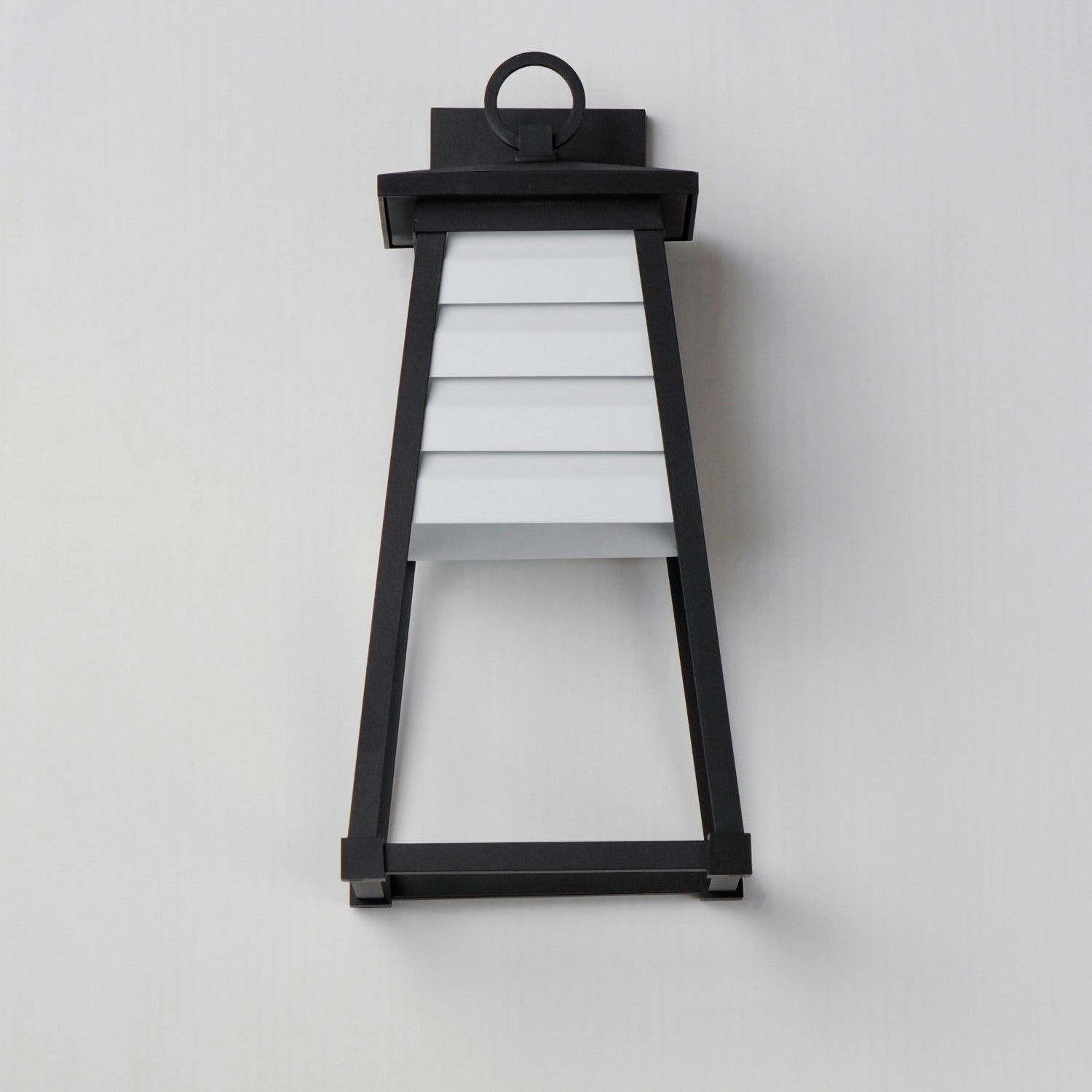 Shutters One Light Outdoor Wall Sconce White / Black