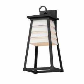 Shutters One Light Outdoor Wall Sconce White / BlackOutdoor wall sconces with motion sensor