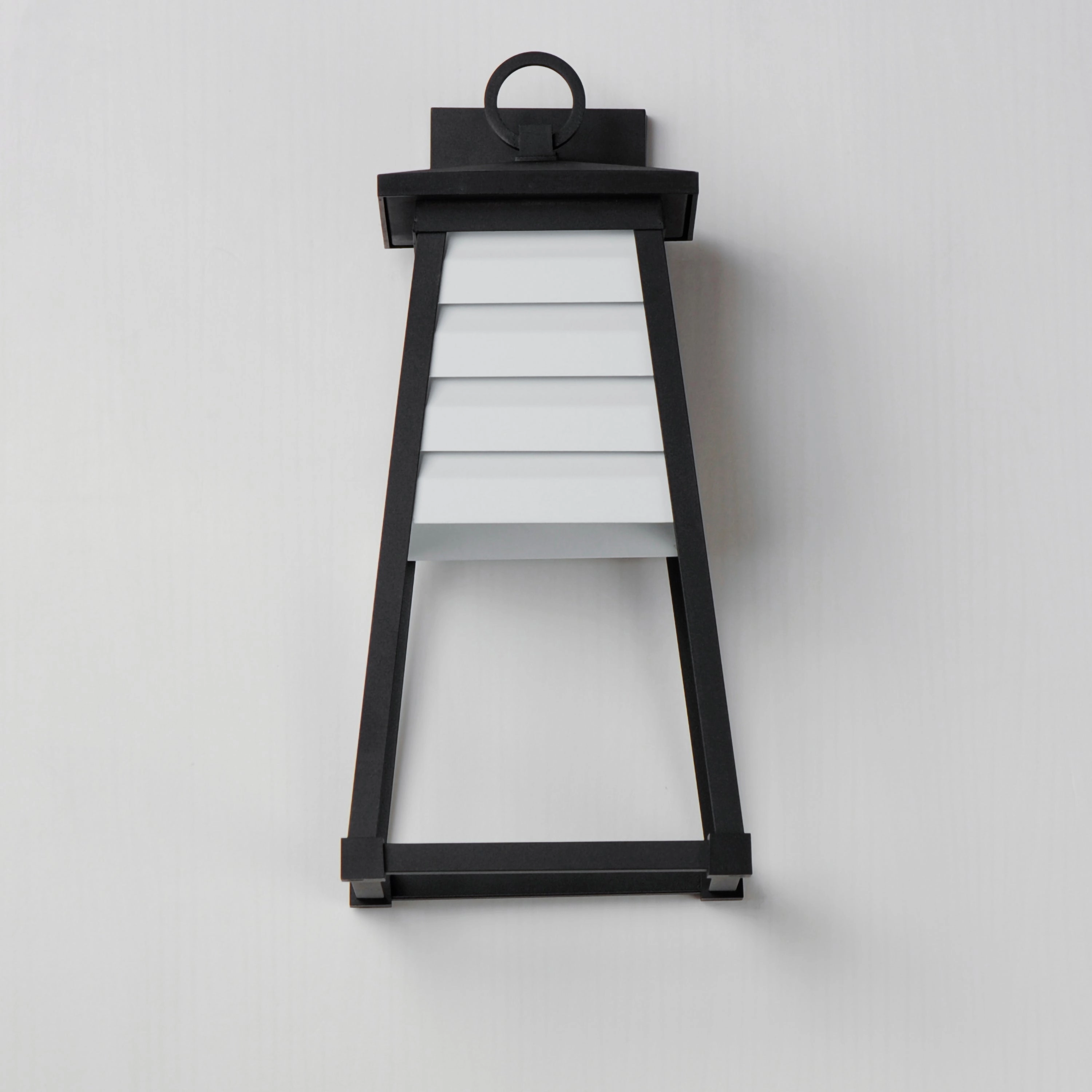 Shutters One Light Outdoor Wall Sconce White / Black