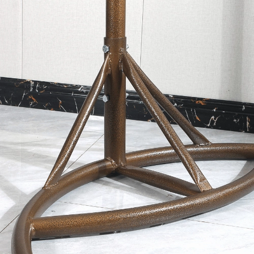 Single Hanging Egg Chair - Brown Basket & Brown Cushion