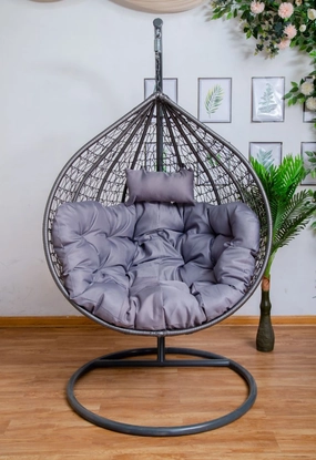 Single Hanging Egg Chair - Grey Basket & Grey Cushionegg swing chair for outdoor use
