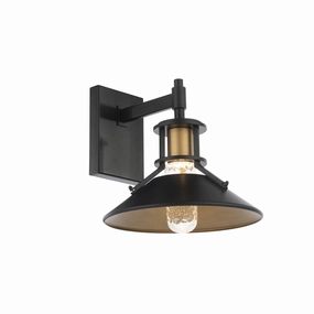 Sleepless LED Wall Light Black/Aged BrassOutdoor wall sconces with motion sensor