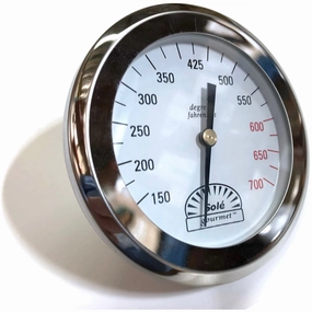 Sole Gourmet 4 inch Diameter Temperature Gauge SOLXNTGStainless steel BBQ tool set