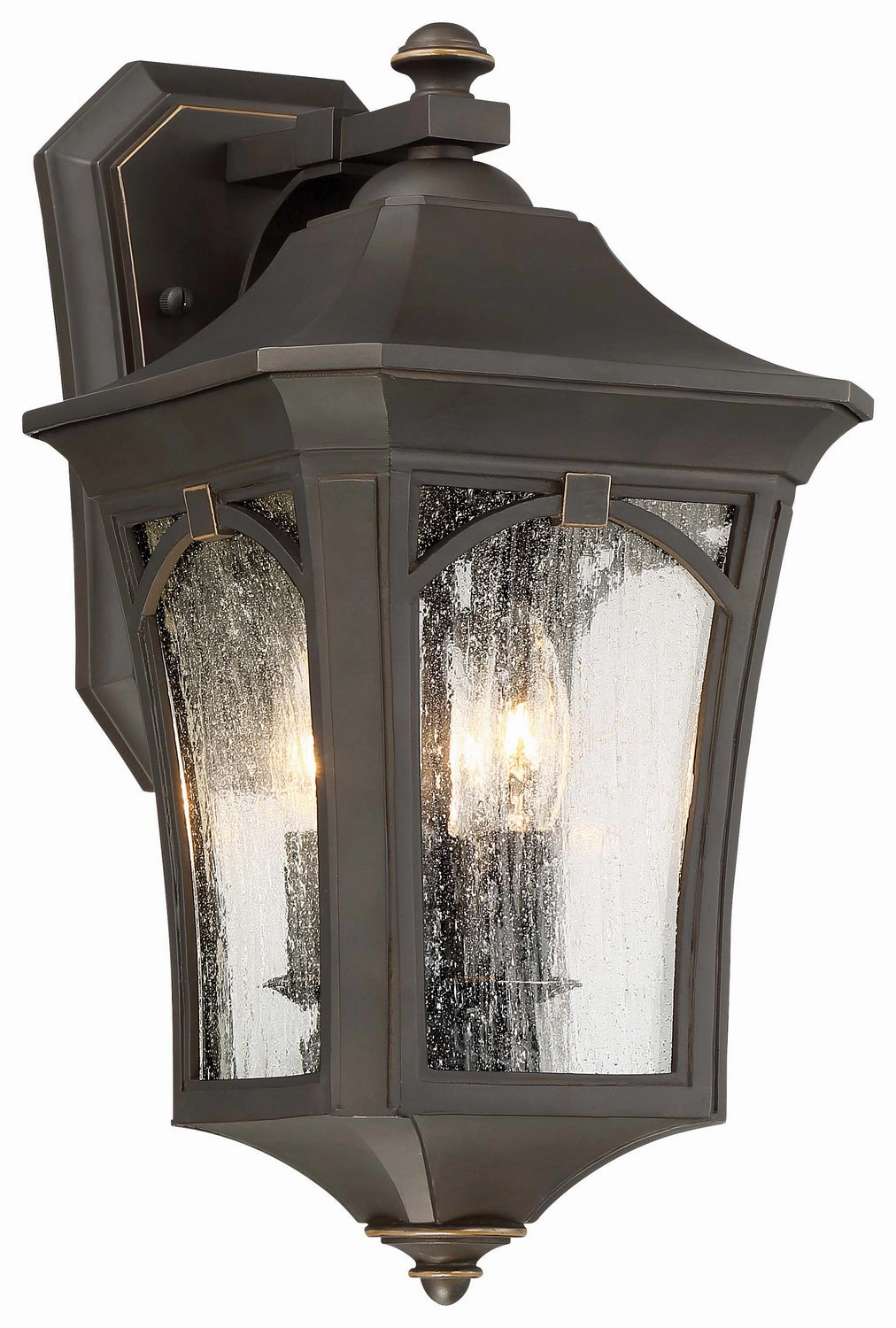 Solida Three Light Outdoor Wall Mount Oil Rubbed Bronze W/ Gold HighOutdoor wall sconces with motion sensor