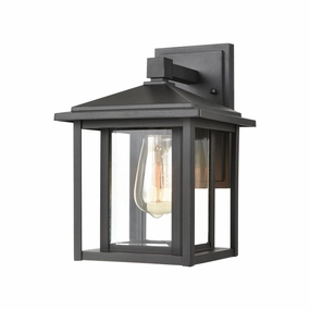 Solitude One Light Outdoor Wall Sconce Matte BlackOutdoor wall sconces with motion sensor
