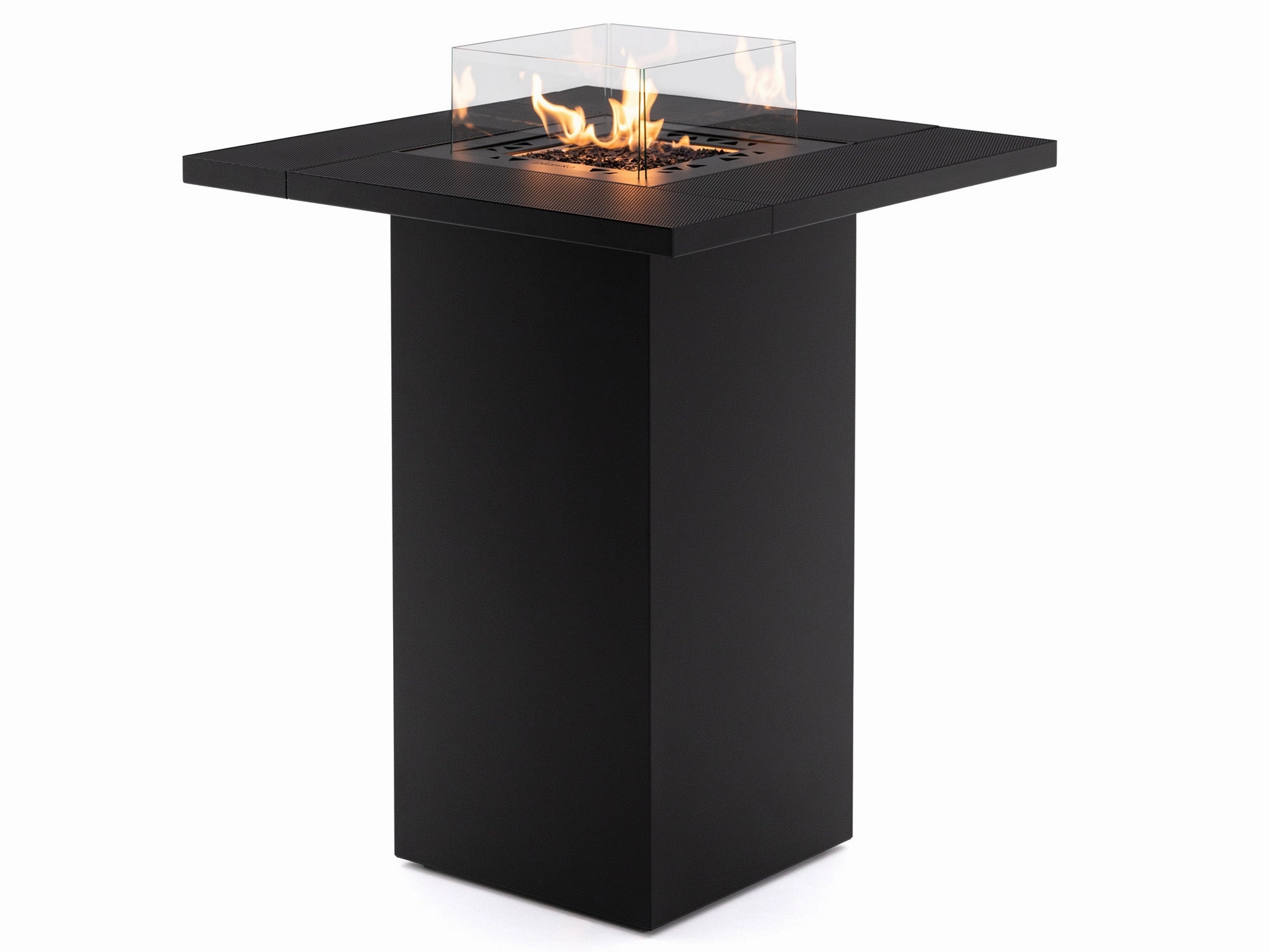Square Table Highoutdoor fire table set with chairs