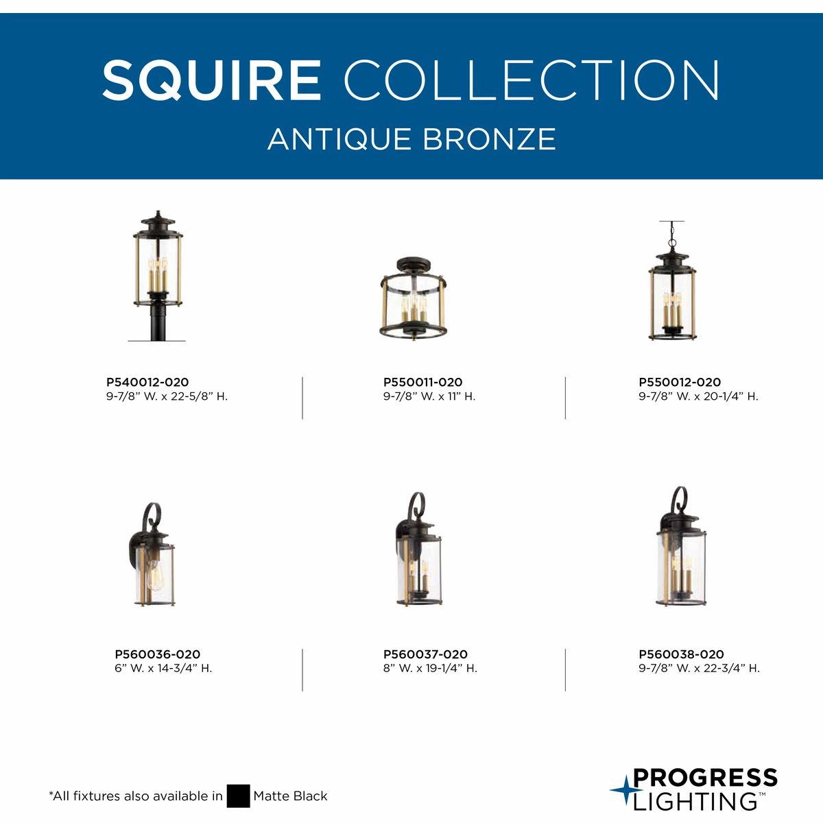 Squire Three Light Large Wall Lantern Antique Bronze