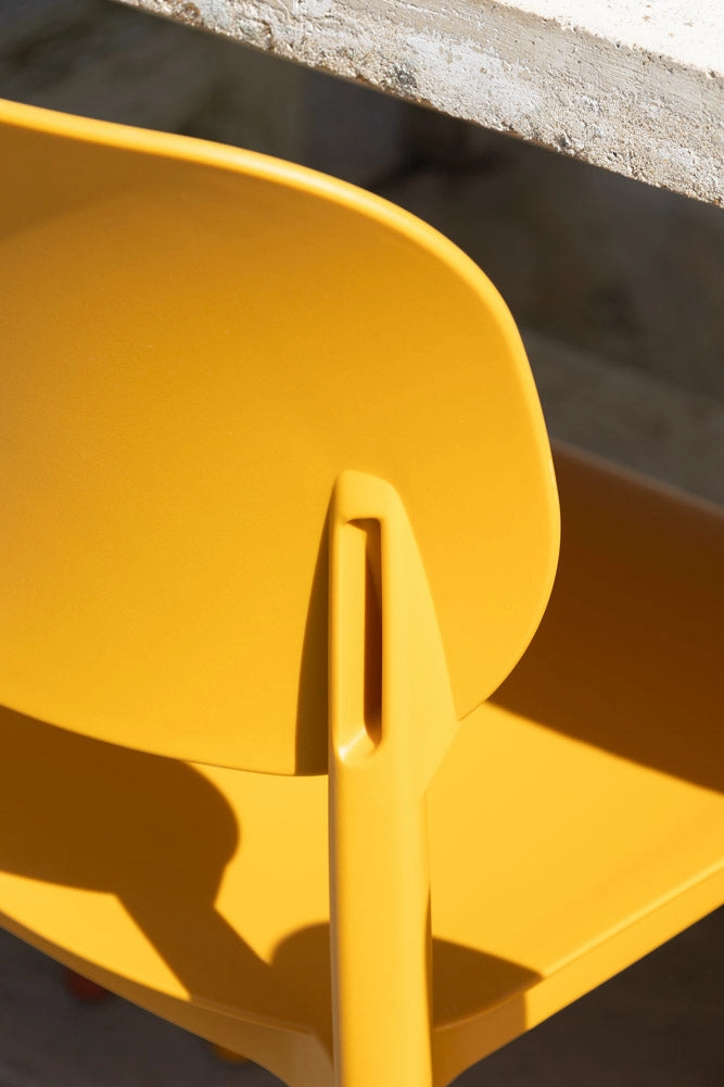 Stackable Garden Chair in Ochre Yellow