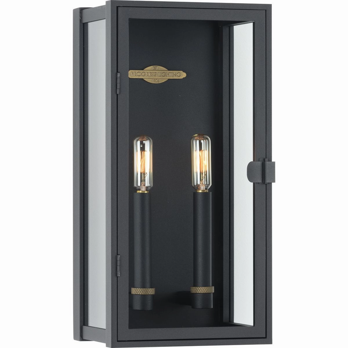 Stature Two Light Wall Lantern Textured Black