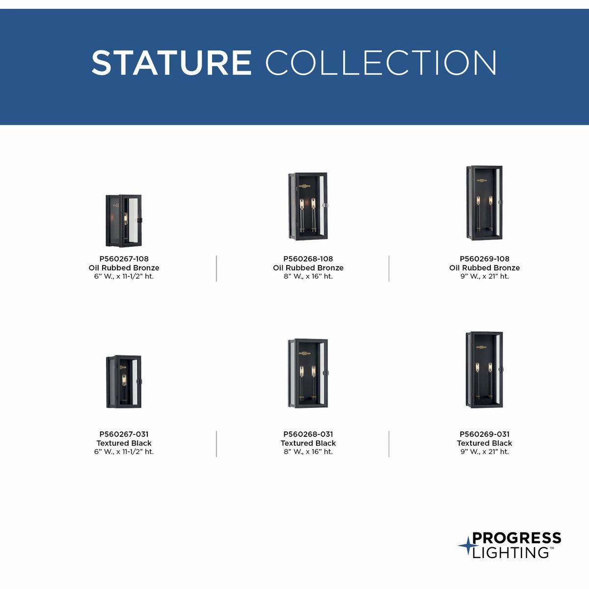Stature Two Light Wall Lantern Textured Black