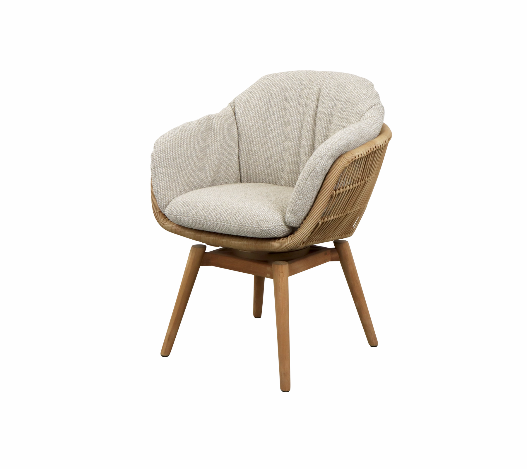 Stay chair w/teak swivel