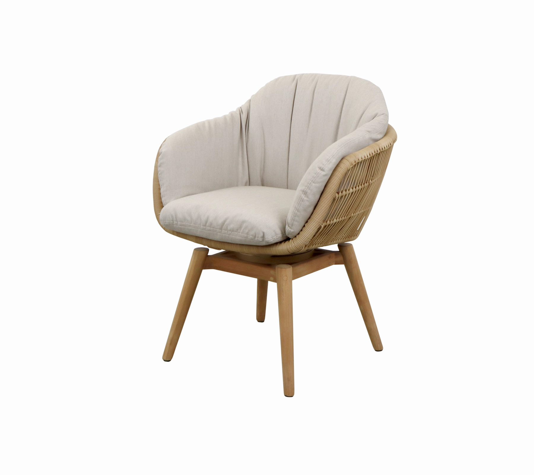 Stay chair w/teak swivel
