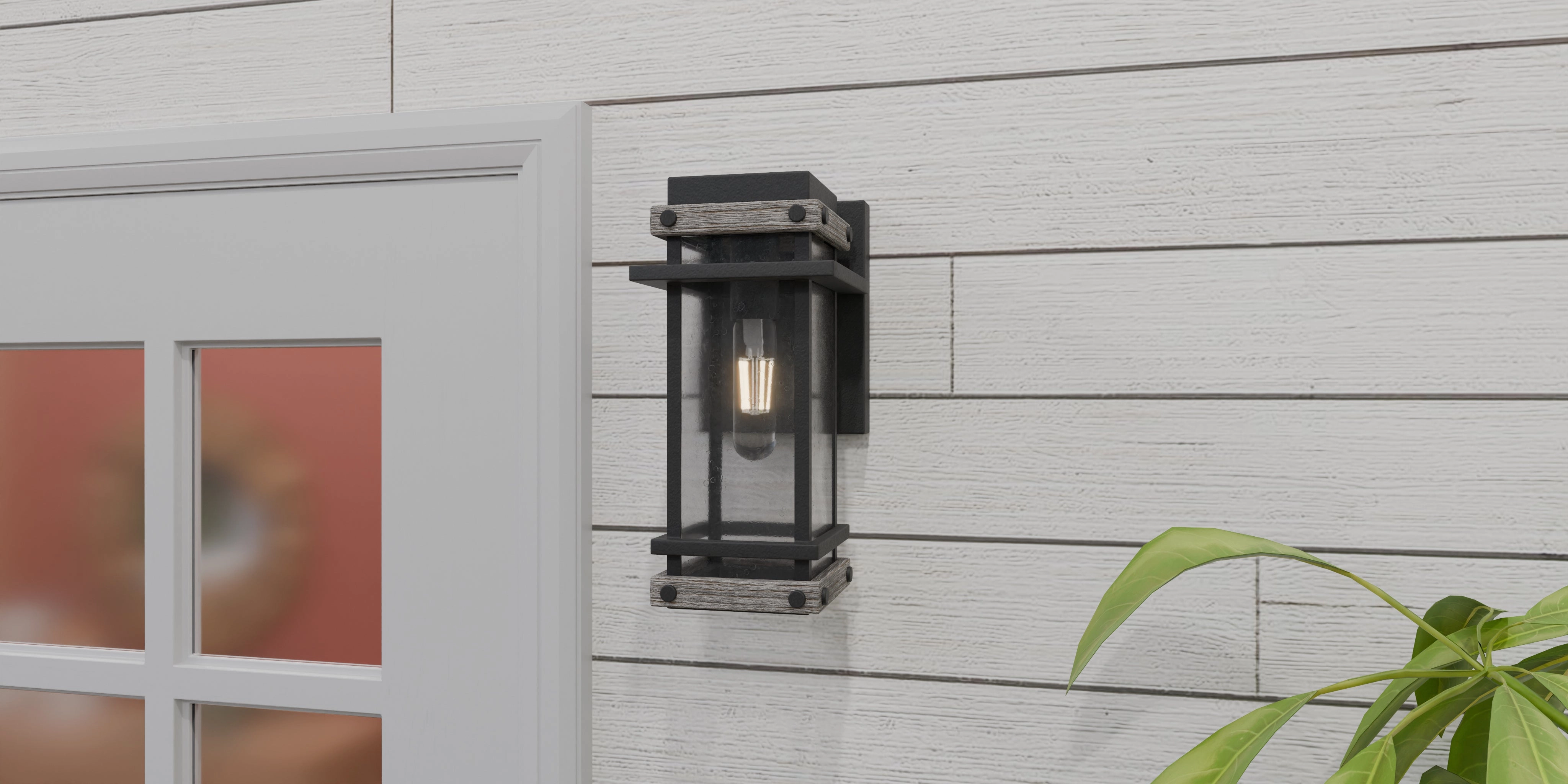 Strader One Light Outdoor Wall Mount Matte Black