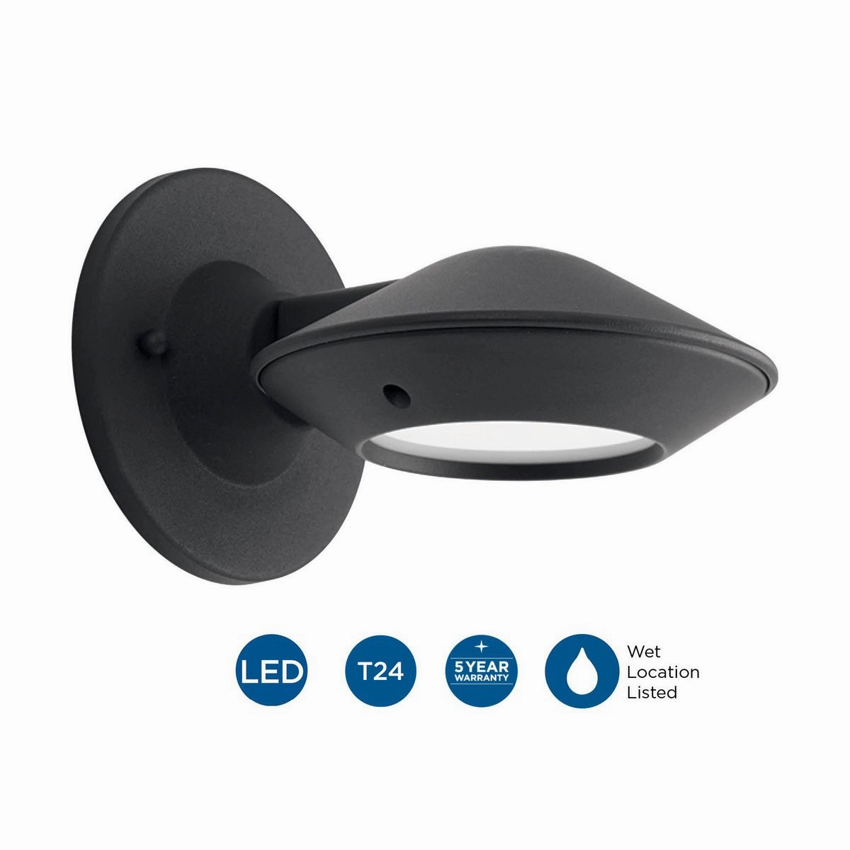 Strata Led LED Wall Lantern Black