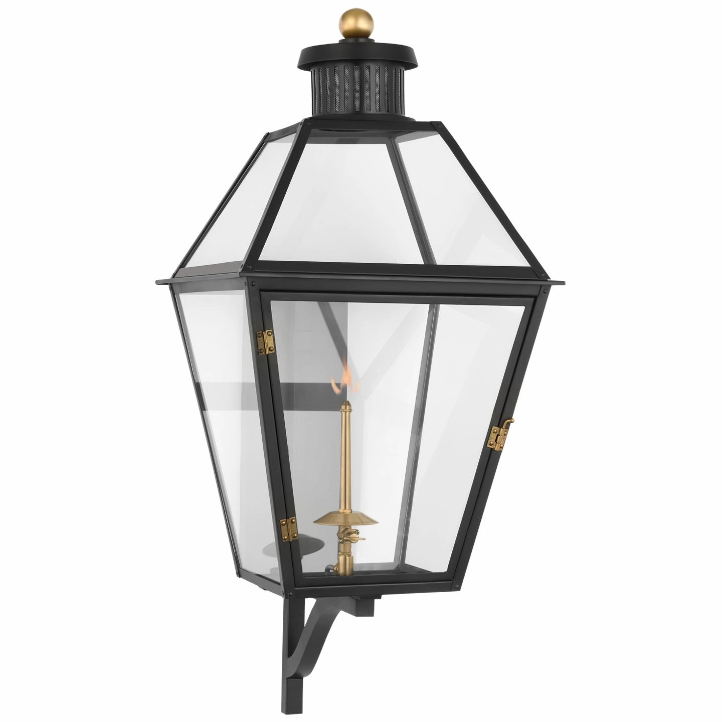 Stratford Gas Gas Wall Lantern Matte BlackOutdoor wall sconces with motion sensor