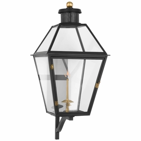 Stratford Gas Gas Wall Lantern Matte BlackOutdoor wall sconces with motion sensor