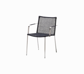 Straw armchairoutdoor dining chair with armrests