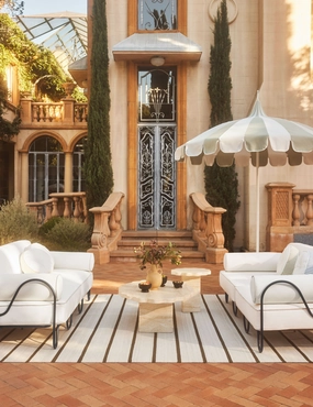 Stripe Indoor / Outdoor Rug by Sarah Sherman Samuelwaterproof outdoor patio rug