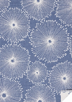 Summer Breeze 5'3" x 7'7" Outdoor Reversible Dandelion Wish Rug - Blue, Whiteoutdoor patio furniture set